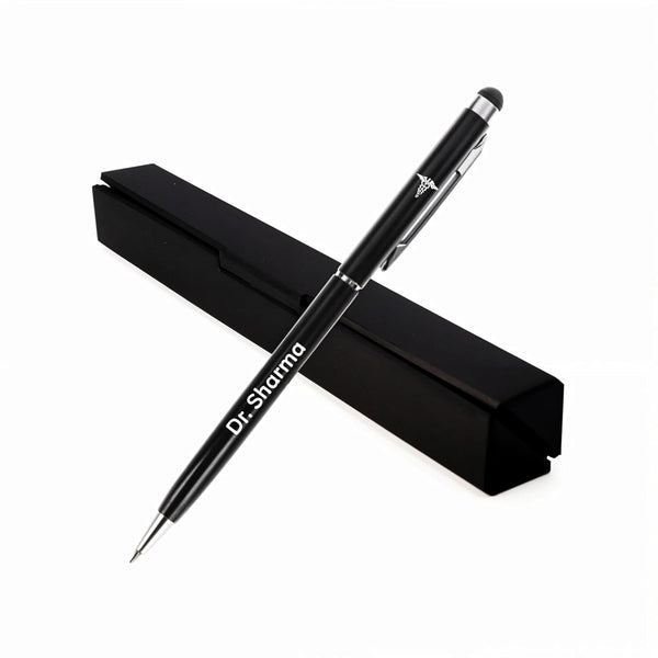Custom Name Engraved Pen with Gift Box – Blue Ink | Premium Ballpoint Pen