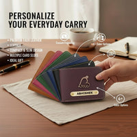 Customized Leather Wallet with Name & Metal Charm | Personalized Bifold Wallet | Premium Gift for Men & Boys