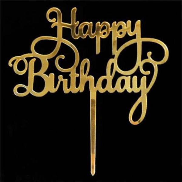 Happy Birthday Acrylic Cake Topper